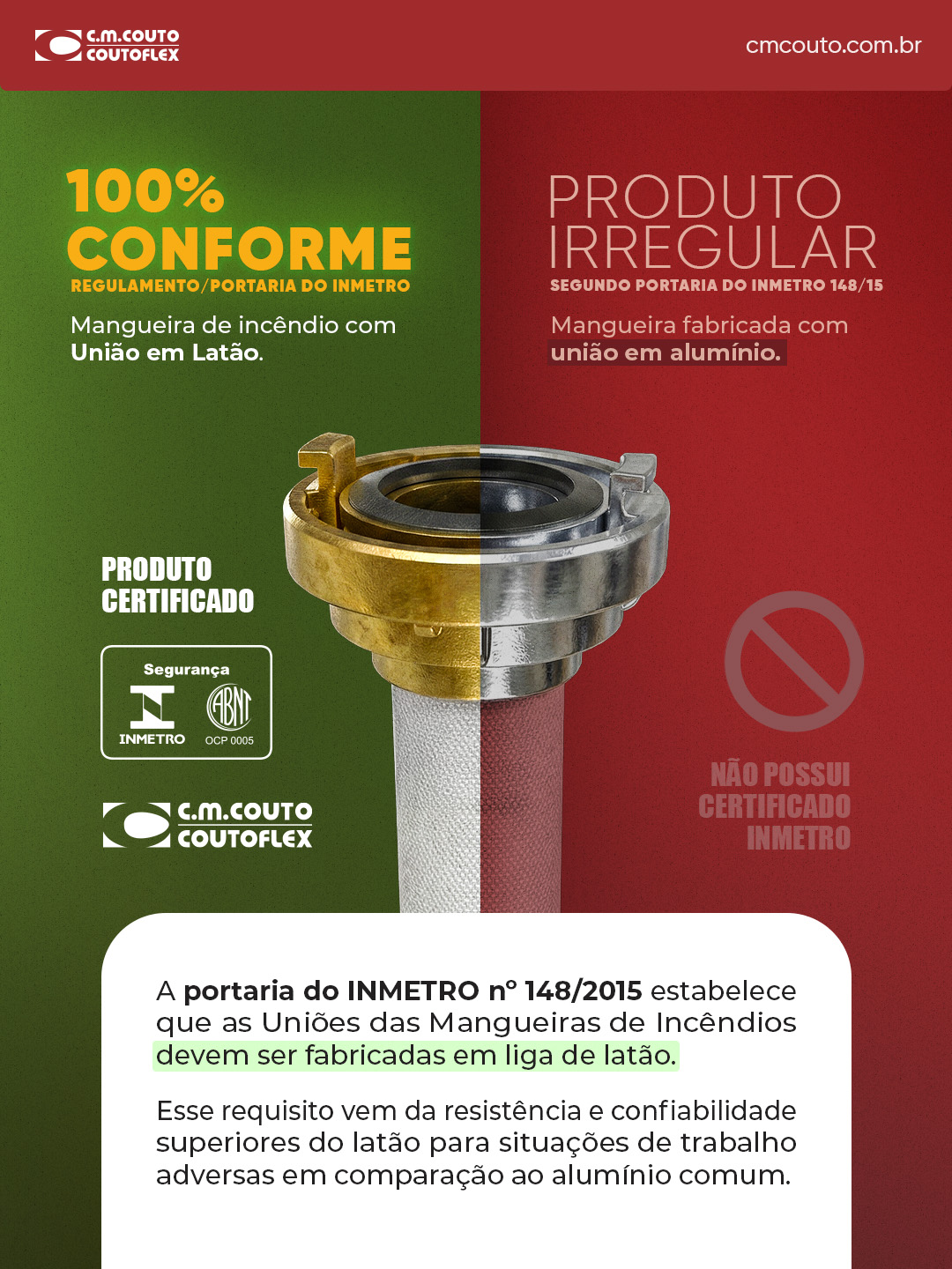 1 Produto Uniao Mangueira Aluminio Latao
